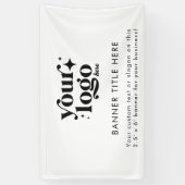 カスタムビジネスロゴプロフェッショナルはっきりしたモダン 横断幕 (縦)