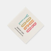 カスタムビジネスロゴベージュ色ミニマル販売促進 スタンダードカクテルナプキン (角)