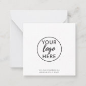 カスタムビジネスロゴミニマモダンリスト ノートカード (正面)