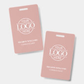 カスタムビジネスロゴ付きダスティローズ社員証 バッジ (正面＆裏面)