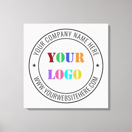 カスタムビジネスロゴ会社スタンプパーソナライズされた- キャンバスプリント (正面)