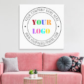 カスタムビジネスロゴ会社スタンプパーソナライズされた- キャンバスプリント (インサイチュ (リビング))