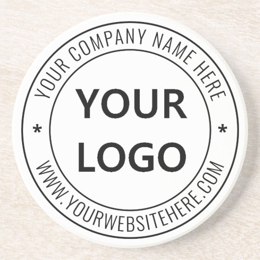 カスタムビジネスロゴ会社スタンプパーソナライズされた- コースター (正面)