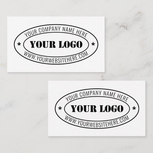 カスタムビジネスロゴ会社スタンプパーソナライズされた- コーリングカード (正面/裏面)