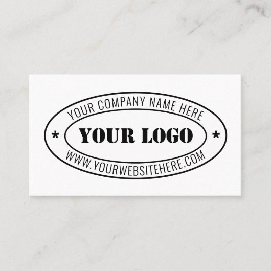 カスタムビジネスロゴ会社スタンプパーソナライズされた- コーリングカード (正面)