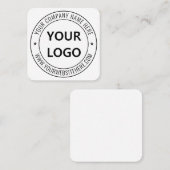 カスタムビジネスロゴ会社スタンプパーソナライズされた- スクエア名刺 (正面/裏面)
