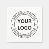 カスタムビジネスロゴ会社スタンプパーソナライズされた- スタンダードカクテルナプキン (正面)