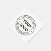 カスタムビジネスロゴ会社スタンプパーソナライズされた- スタンダードカクテルナプキン (角)