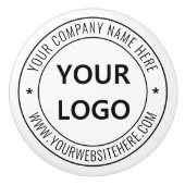 カスタムビジネスロゴ会社スタンプパーソナライズされた- セラミックノブ (正面)