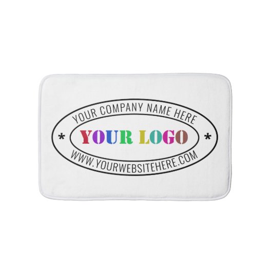 カスタムビジネスロゴ会社スタンプパーソナライズされた- バスマット (正面)