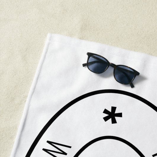 カスタムビジネスロゴ会社スタンプパーソナライズされた- ビーチタオル (インサイチュ)