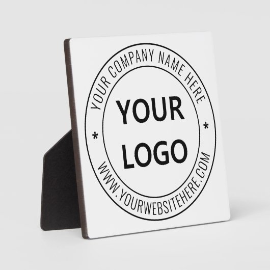 カスタムビジネスロゴ会社スタンプパーソナライズされた- フォトプラーク (正面)