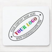 カスタムビジネスロゴ会社スタンプパーソナライズされた- マウスパッド (正面)