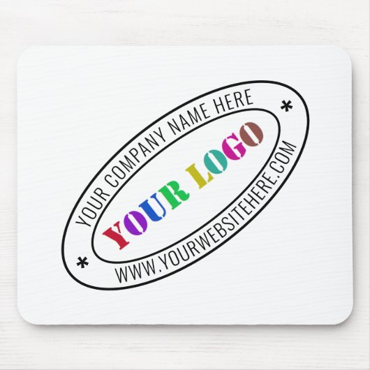 カスタムビジネスロゴ会社スタンプパーソナライズされた- マウスパッド (正面)