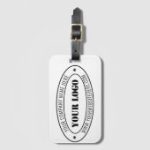 カスタムビジネスロゴ会社スタンプパーソナライズされた- ラゲッジタグ (正面縦)