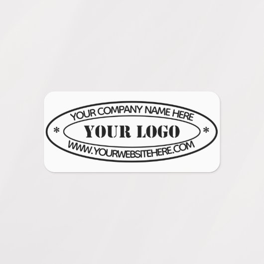 カスタムビジネスロゴ会社スタンプパーソナライズされた- ラベル (デザイン1)