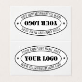 カスタムビジネスロゴ会社スタンプパーソナライズされた- 名刺 (外部フラット)