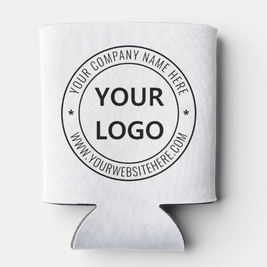 カスタムビジネスロゴ会社スタンプパーソナライズされた- 缶クーラー (裏面)