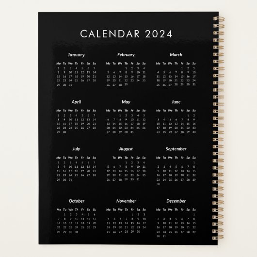 カスタムビジネスロゴ会社チームフォトカレンダー プランナー手帳 (裏面)