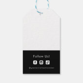 カスタムビジネスロゴ価格サイズソーシャルメディア ギフトタグ (裏面)