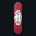 カスタムビジネスロゴ名情報スケートボードスタンプ スケートボード<br><div class="desc">Business カスタム Logo Company Stamp - パーソナライズされた Website -文字プロモーションプロフェッショナルカスタマイズ可能なスタンプギフト – あなたのロゴを追加 – 画像/名前 – 会社/ウェブサイト – 情報 – サイズ変更、移動または削除、カスタマイズツールで要素/文字を追加。選択/カラーの追加！</div>