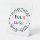 カスタムビジネスロゴ名文字情報ペデスタル記号 台座サイン (正面)