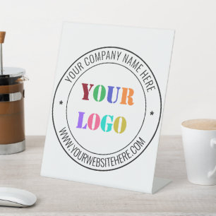 カスタムビジネスロゴ名文字情報ペデスタル記号 台座サイン