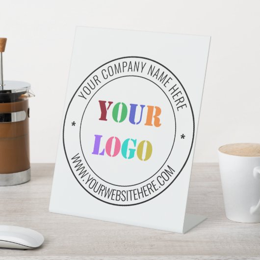 カスタムビジネスロゴ名文字情報ペデスタル記号 台座サイン (インサイチュ)