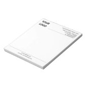 カスタムビジネスロゴ名連絡情情報メモ帳 ノートパッド (回転)