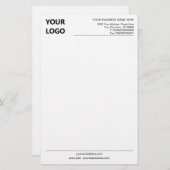 カスタムビジネスロゴ名連絡Info Office 便箋 (正面/裏面)