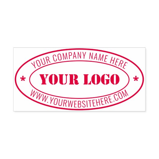 カスタムビジネスロゴ名Webサイト楕円スタンプ セルフインキングスタンプ (デザイン)