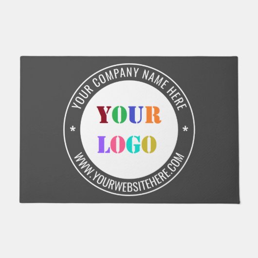 カスタムビジネスロゴ文字のプロモーションフォーマット ドアマット (正面)