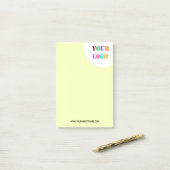 カスタムビジネスロゴ文字付箋の色 ポストイット (デスク上)