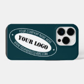カスタムビジネスロゴ文字情報の色 iPhoneケース (裏面横)