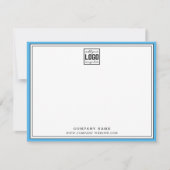 カスタムビジネスロゴ編集可能カラー2 縁ど ノートカード (正面)