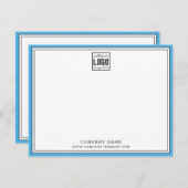 カスタムビジネスロゴ編集可能カラー2 縁ど ノートカード (正面/裏面)