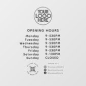 カスタムビジネスロゴ開封時間QRコード社交 ウィンドウサイン (シート)