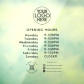 カスタムビジネスロゴ開封時間QRコード社交 ウィンドウサイン (シート3)