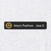 カスタムビジネスロゴ4つの文字オプション衣類 ラベル (デザイン1)