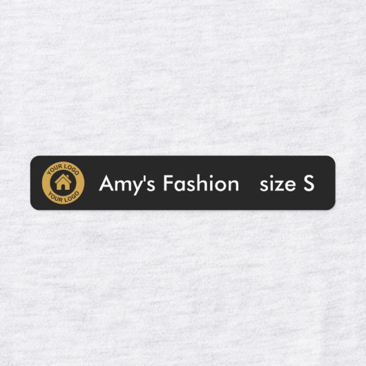 カスタムビジネスロゴ4つの文字オプション衣類 ラベル (デザイン1)