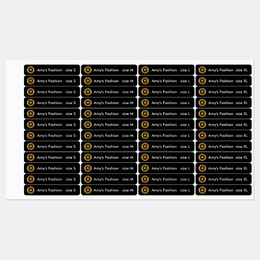 カスタムビジネスロゴ4つの文字オプション衣類 ラベル (シート)