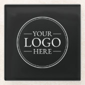 カスタムビジネスロゴ ガラスコースター (正面)