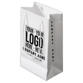 カスタムビジネスロゴ コーポレート カンパニー モダン クール スモールペーパーバッグ (正面アングル)