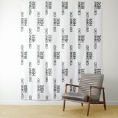 カスタムビジネスロゴ ステップ&リピート 背景 白 タペストリー (インサイチュ)