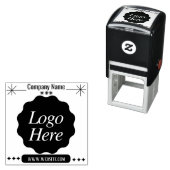 カスタムビジネスロゴ & テキストを独自のビジネス用に セルフインキングスタンプ (インサイチュ)