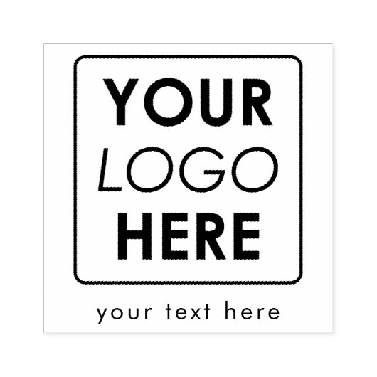 カスタムビジネスロゴ&テキスト プロフェッショナル ラバースタンプ (インプリント)