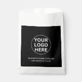カスタムビジネスロゴ＆テキストl ブラック＆ホワイト ブランド フェイバーバッグ (正面)