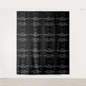 カスタムビジネスロゴ ブラック&ホワイト バナー タペストリー (正面)