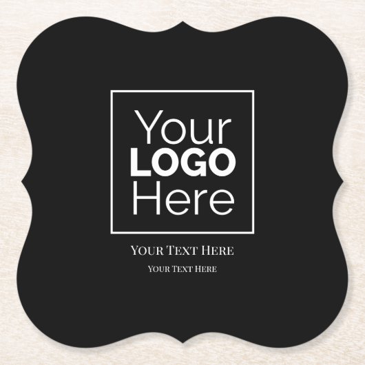 カスタムビジネスロゴ ブランドプロフェッショナル  ペーパーコースター (正面)