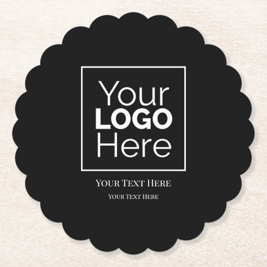 カスタムビジネスロゴ ブランドプロフェッショナル  ペーパーコースター (正面)